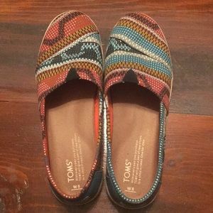 Slip on shoes blue/multi color